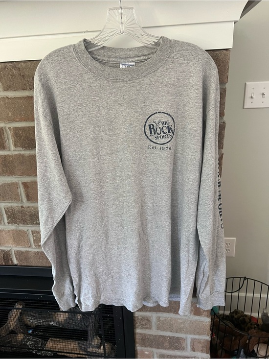 Gildan Other - Gildan Gray Ultra Cotton Heavyweight Tee with Blue Logo